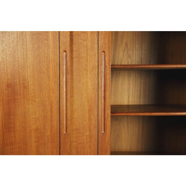 Vintage Danish Teak High Sideboard, 1950s For Sale - Image 11 of 18