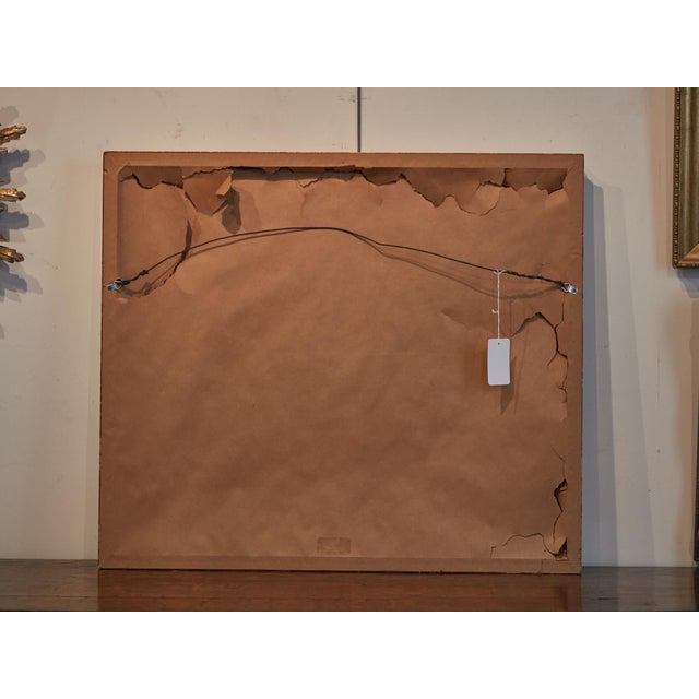 Mid 20th Century Signed Charles Burdick Midcentury Acrylic Horse Painting in Frame under Glass For Sale - Image 10 of 12