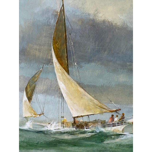 Traditional Original Scharff Large Sailing Painting For Sale - Image 3 of 7