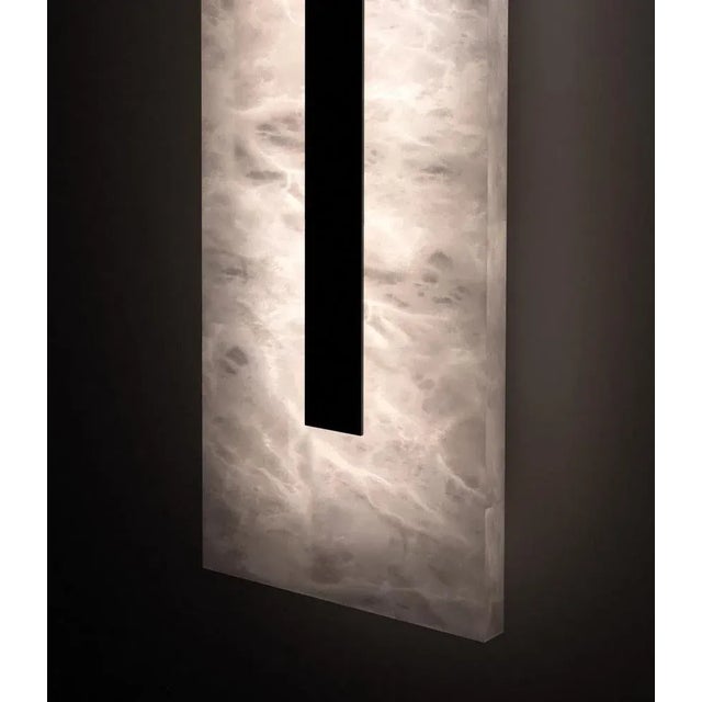 Medium Black Himeji Sconce by Alabastro Italiano For Sale - Image 4 of 7
