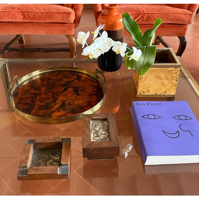 Mid-Century Modern Mid-Century Ashtray and Cigars Box, Italy, 1950s, Set of 2 For Sale - Image 3 of 18