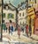 Robert Le Berger, Montmartre Place Du Tertre, 1960s, Oil on Canvas For Sale - Image 6 of 10