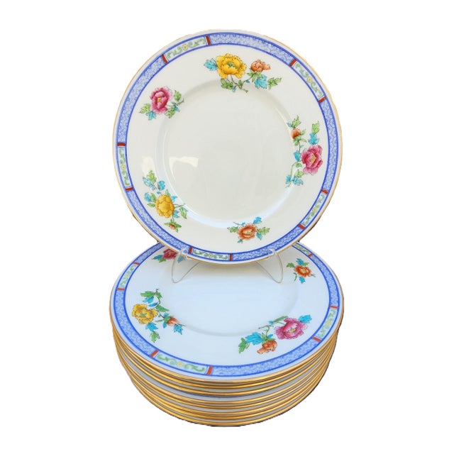 Antique Early 20th Century Tiffany & Co. Cauldon England Luncheon Plates - Set of 10 For Sale - Image 11 of 17