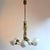 Opaline and Brass Italian Chandelier in the style of Stilnovo, 1950s For Sale - Image 4 of 14