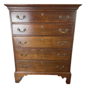 Early 19th Century Cherry Chippendale Tall Chest
