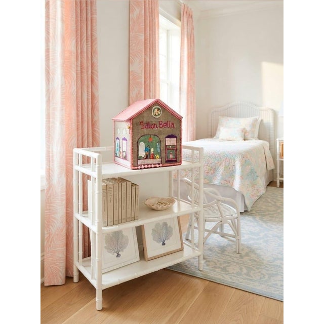 Vintage "Salon Bella" House-Shaped Toy Storage Box For Sale - Image 9 of 12