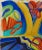 1990s Vintage Whimsical Colorful Abstract Floral Geometric Original Watercolor Signed Vicki Silva For Sale - Image 5 of 11