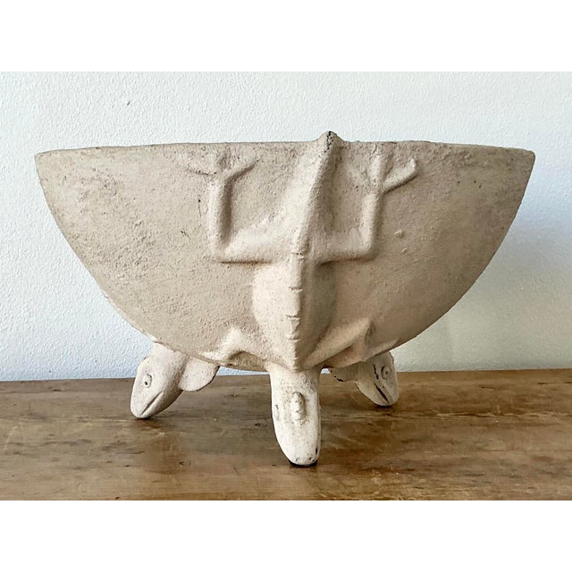 Vintage Boho Cast Lizard Ceramic Bowl For Sale - Image 11 of 11