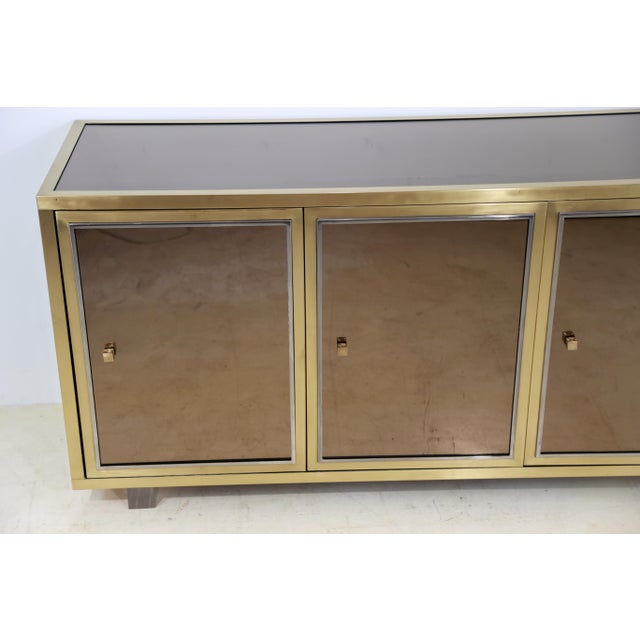 Metal Mid-Century Modern Buffet by Michel Pigneres for L'Angolo Metallarte Roma, France, 1970s For Sale - Image 7 of 9