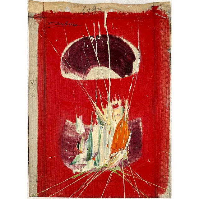 Norman Carton, American Vivid Abstract Expressionist Art Oil Painting Norman Carton, Wpa Artist For Sale - Image 4 of 5