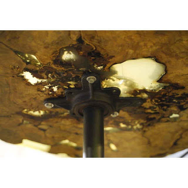 Handcrafted Banyon Wafer Steel Bistro Table For Sale - Image 9 of 9