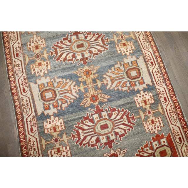 Red Malayer Antique Runner , 3'5'' X 9'11'' For Sale - Image 8 of 8