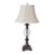 Crystal Ball Urn Lamp With Copper Finish & White Bell Shade – 30” Transitional Accent Lamp For Sale