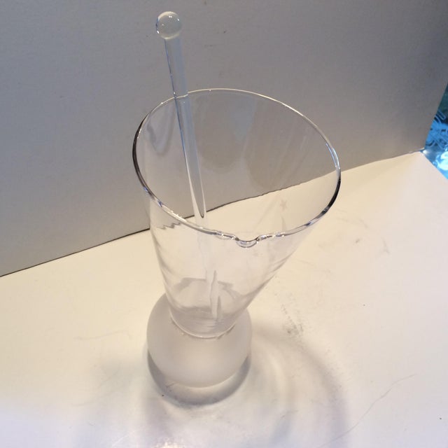 Vintage Glass Cocktail Mixing Pitcher & Stirrer Chairish