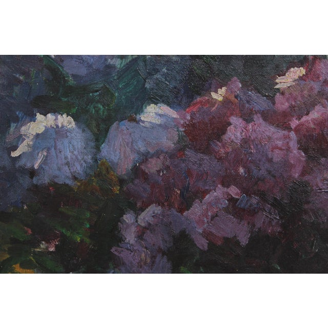 Large Oil on Canvas Still Life Fruit & Flowers For Sale - Image 10 of 14