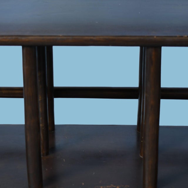 Late 20th Century Late 20th Century Pair of Rattan Illuminated Etageres For Sale - Image 5 of 6