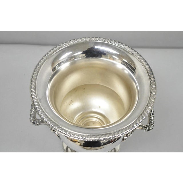 Mid 20th Century English Regency Silver Plated Trophy Cup Urn Champagne Chiller Ice Bucket For Sale - Image 11 of 14