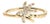 10K Yellow Gold 1/10 Cttw Diamond Palm Tree Statement Ring (H-I Color, I1-I2 Clarity) - Ring Size 6 For Sale