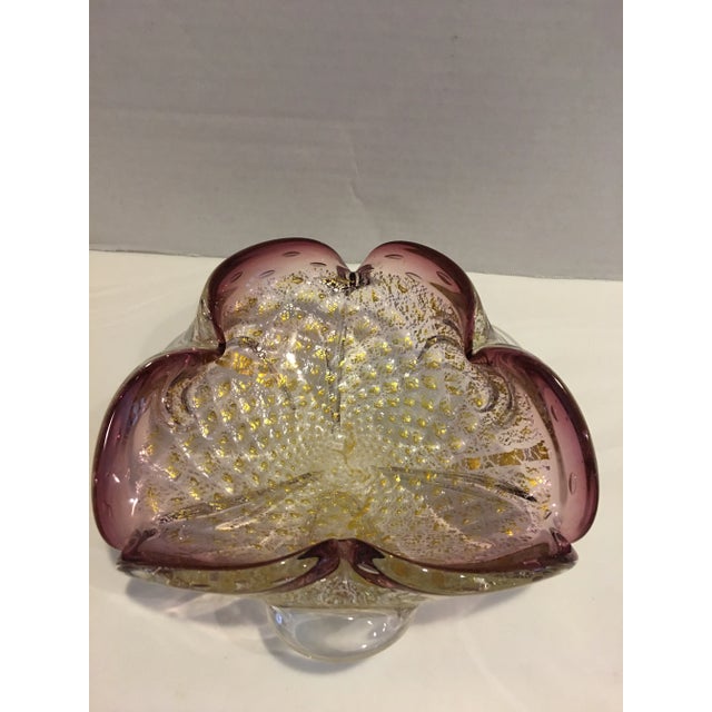 Amethyst Vintage Amethyst Murano Art Glass Bowl For Sale - Image 8 of 8