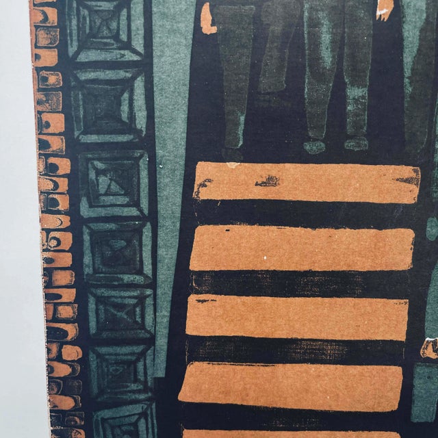 Paper 1960s Abstract Figurative Artist's Proof Signed and Numbered Print For Sale - Image 7 of 13