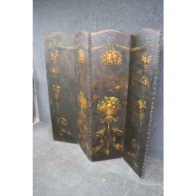 French Style Leather Room Divider Chairish