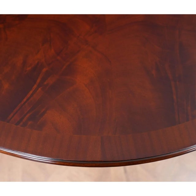 2020s Traditional Round Mahogany Dining Table For Sale - Image 5 of 11