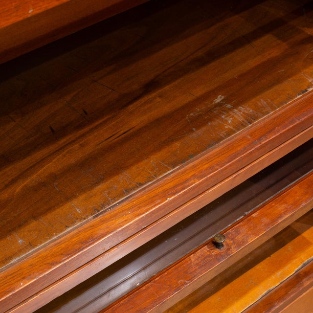 Brown Antique Globe Wernicke 3 Stack Lawyer's Bookcase c.1930 For Sale - Image 8 of 12