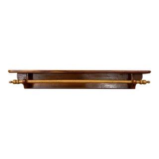 Handmade Wall Shelf With Towel Bar or Quilt Bar For Sale