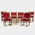 Antique Dining Chairs in Red Velvet, 1890s, Set of 8 For Sale - Image 4 of 9
