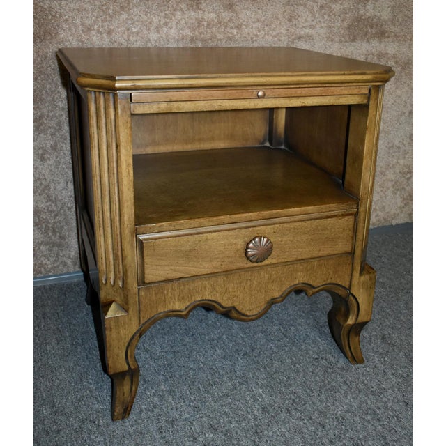 John Stuart Wood Nightstand Accent End Table French Provincial Pull Out Drawer For Sale - Image 13 of 13