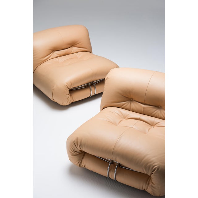 Ivory Soriana Lounge Chairs by Tobia & Afra Scarpa for Cassina, 1969, Set of 2 For Sale - Image 8 of 8