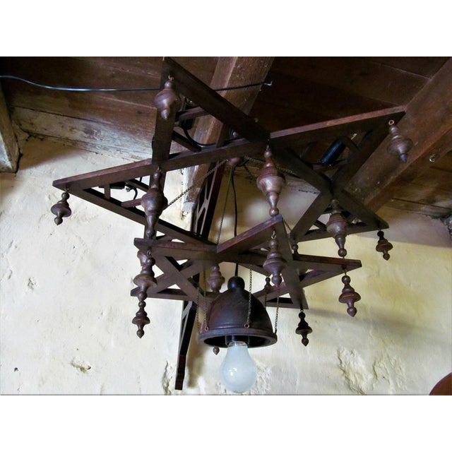 1960s Vintage Star of David Light Fixture, 1960s For Sale - Image 5 of 11