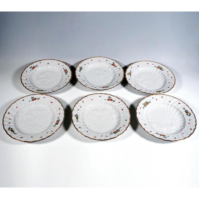 20th Century Swan Tea or Coffee Service with Indian Flowers for 6 from Meissen, Set of 22 For Sale - Image 9 of 11
