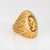 Mid-Century Modern 60s Portuguese Citrine Ring 19k Yellow Gold Cocktail Dome Fine Jewelry 7.5 For Sale - Image 3 of 7