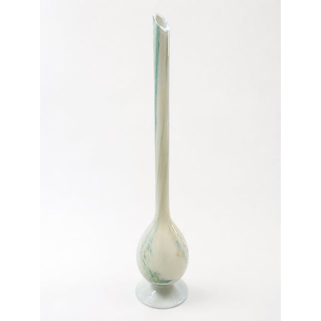 Glass Mid-Century Italian Opaline Glass Solifleur Vase from Cristalleria La Toscana, 1970s For Sale - Image 7 of 7