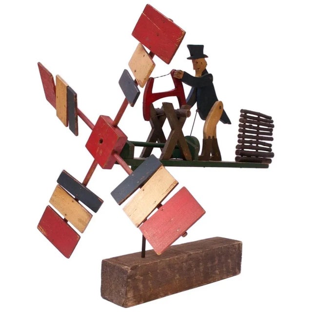 Early 20th Century Americana Uncle Sam Lumberjack Whirligig For Sale - Image 13 of 13