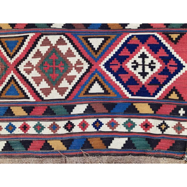 Antique Caucasian Shirvan Kilim Rug, 1890s For Sale - Image 3 of 12