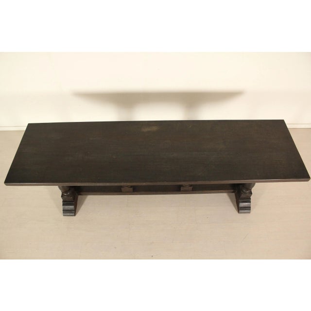 Frattino Style Solid Teak Table Dining Table, 1950s, in Very Good conditions. Designed 1950 to 1959