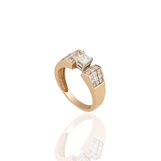 Natural Diamond Ring with 1.00 Carats Diamond in 14k Gold For Sale In New York - Image 6 of 6