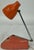 Midcentury Hamilton Industries Orange Articulated Small Desk Lamp For Sale - Image 4 of 12