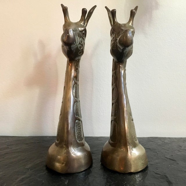 Brass Giraffe Bookends Chairish