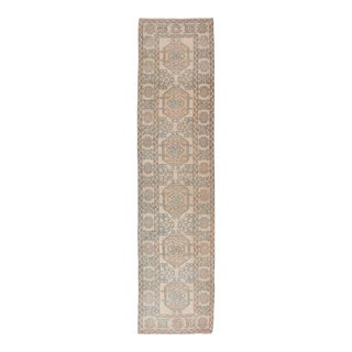 Vintage Turkish Oushak Runner With Pastel Colors 2'6 X 11'2 For Sale