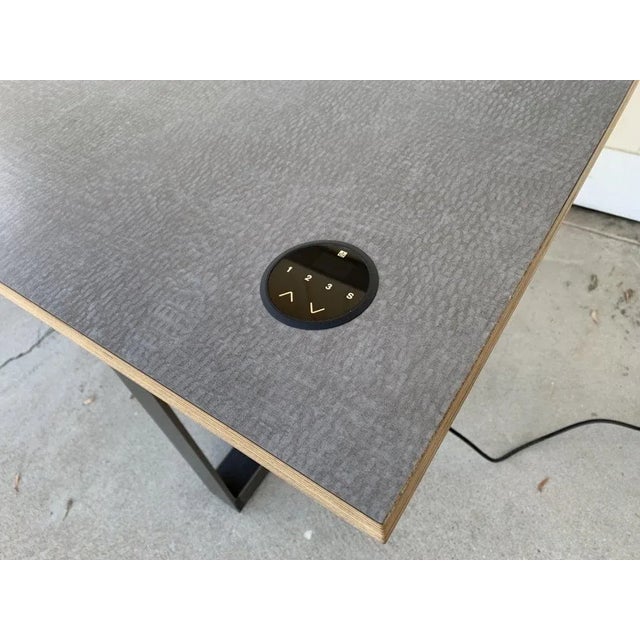 Height Adjustable Industrial Desk Made in Los Angeles For Sale - Image 4 of 13