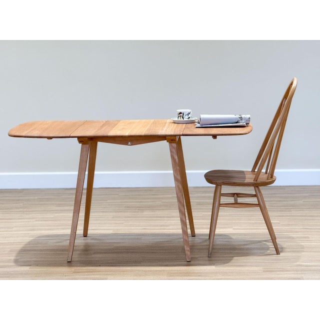 Folding Table and Quaker Chairs by Lucian Ercolani for Ercol, 1960s, Set of 5 For Sale - Image 14 of 18