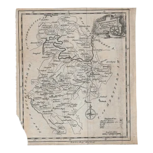 Antique Bedfordshire England Map by Thomas Kitchin
