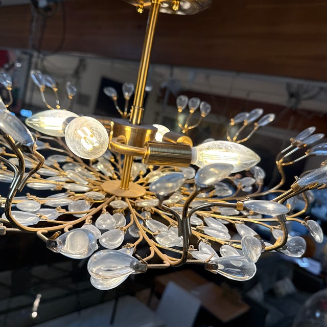 Gold Vienna Full Spectrum Brielle Semi Flush-Mount For Sale - Image 8 of 12