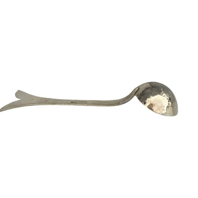Silver 1990s Mariposa Brillante Hand Hammered Whale Tail Serving Ladle m.m. Evolução For Sale - Image 8 of 11