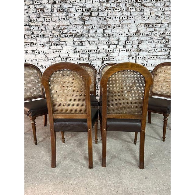 Louis XVI Style Cane Back Dining Chairs – Set of 6 For Sale In New York - Image 6 of 7