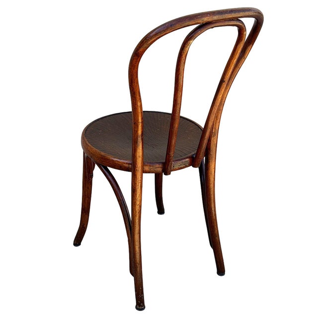 Early 20th Century Vienna Secession Cherry Bent Oak & Pressed Wood Side Chairby Jacob & Josef Kohn For Sale In Los Angeles - Image 6 of 14