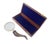 Contemporary Mid-Century Brass Magnifying Glass With Horn Handle in Wooden Box For Sale - Image 3 of 5